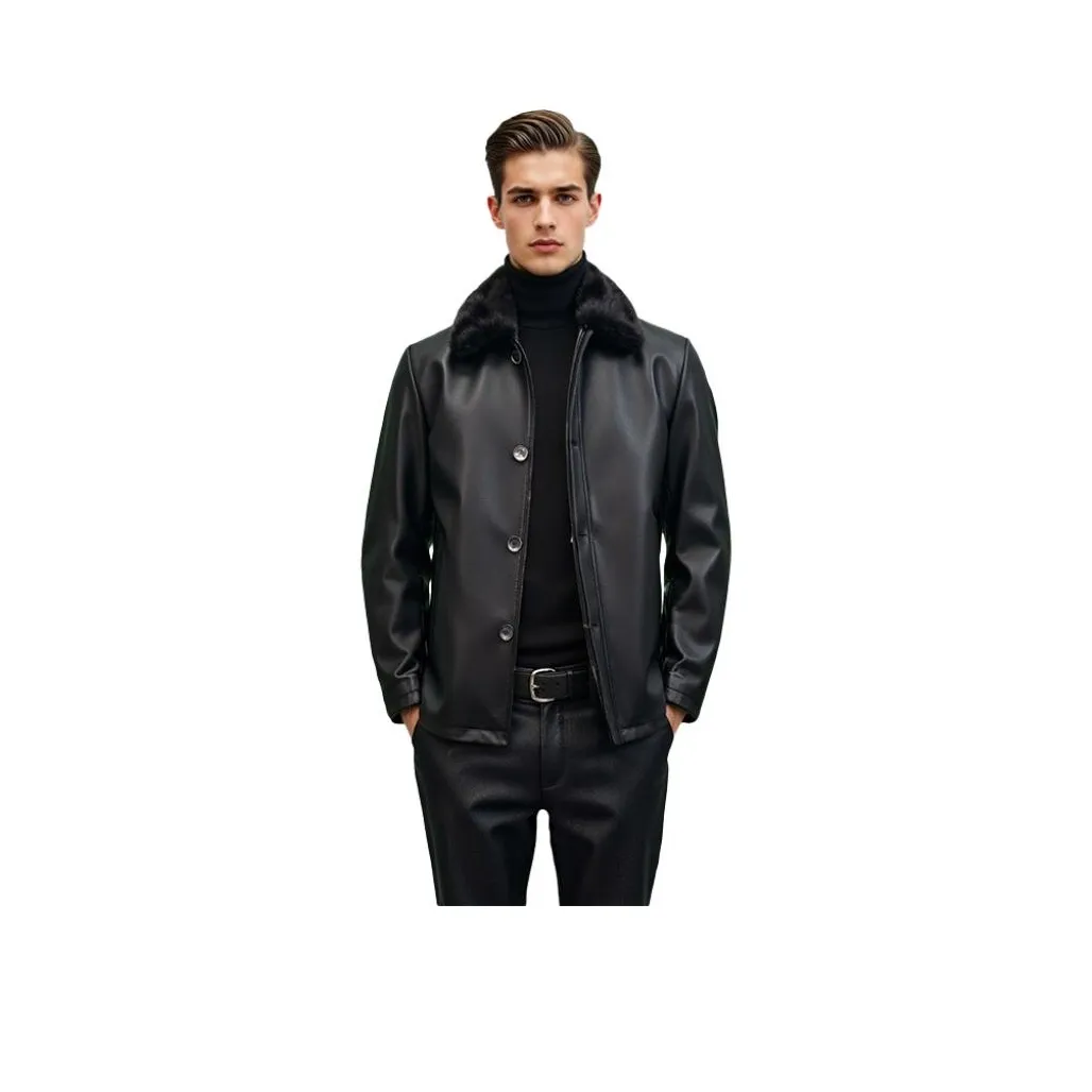 KAISER Черные Мужские Кожаные Куртки