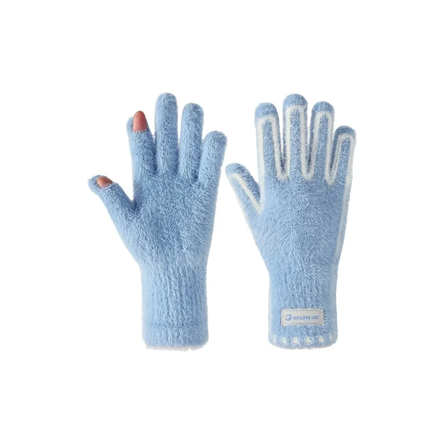 GOLOVEJOY Водонепроницаемый Норка Пряжа KNIT Перчатка Женские