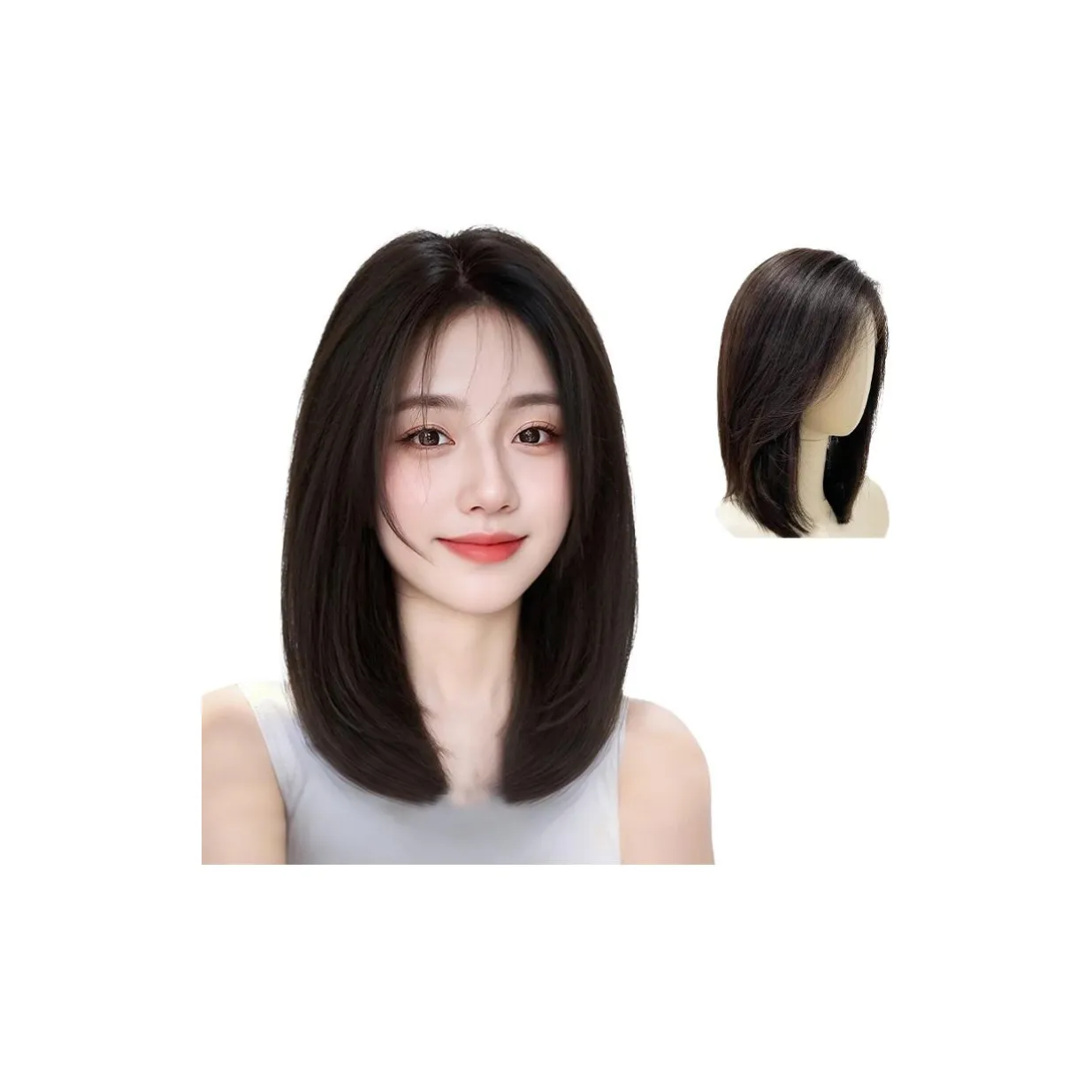 MUYAN Колбаса Полная Голова COVER Парики Для Женщин Короткие Прямые Волосы