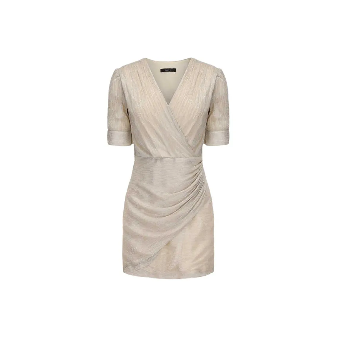 GIMING Короткий рукав Платье Женское Золотое