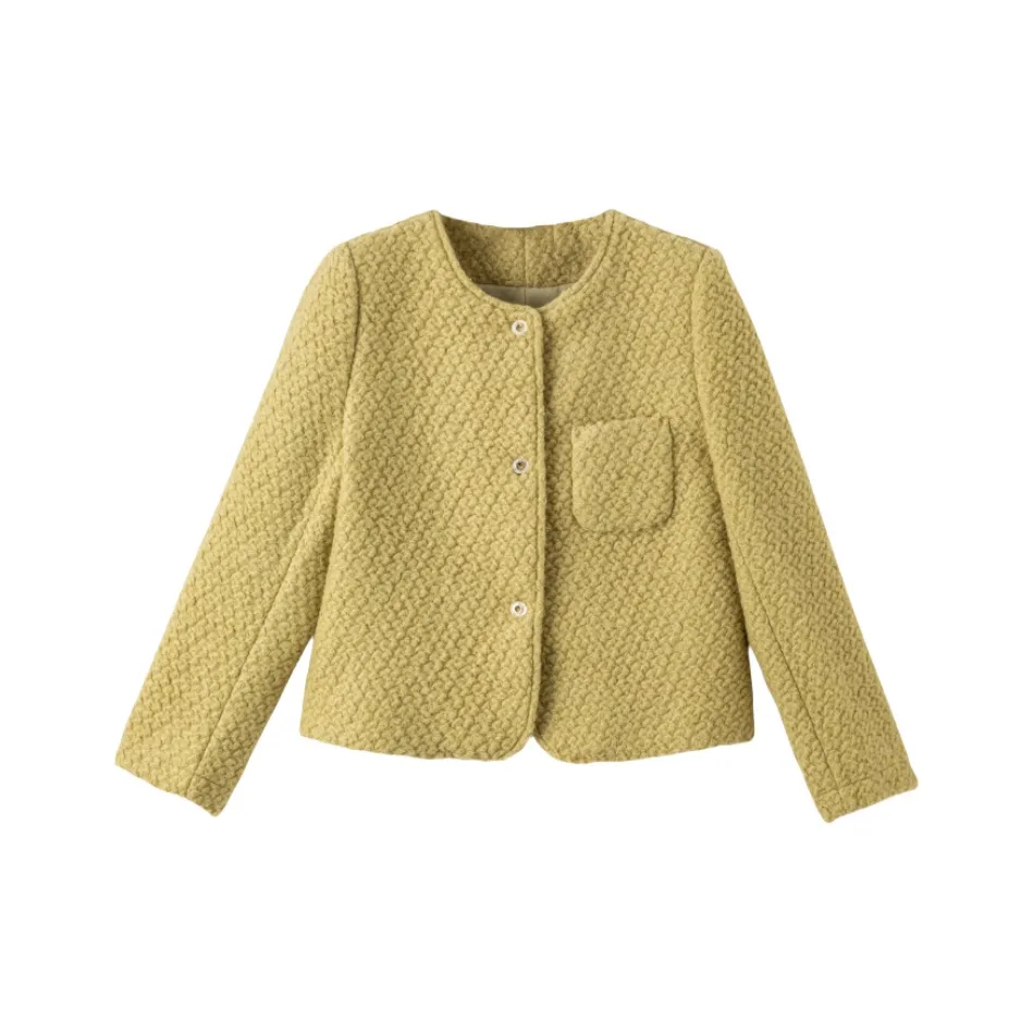 WANBAI Желтый Женские Бархатные Куртки