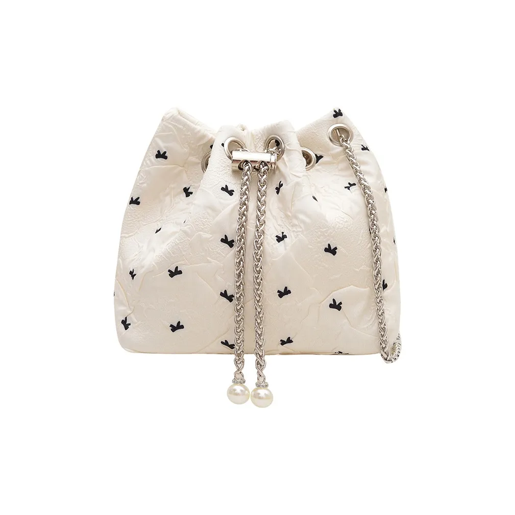 Juju Jimmy Нейлон Сумки через плечо Мини Женская Белая Розовая