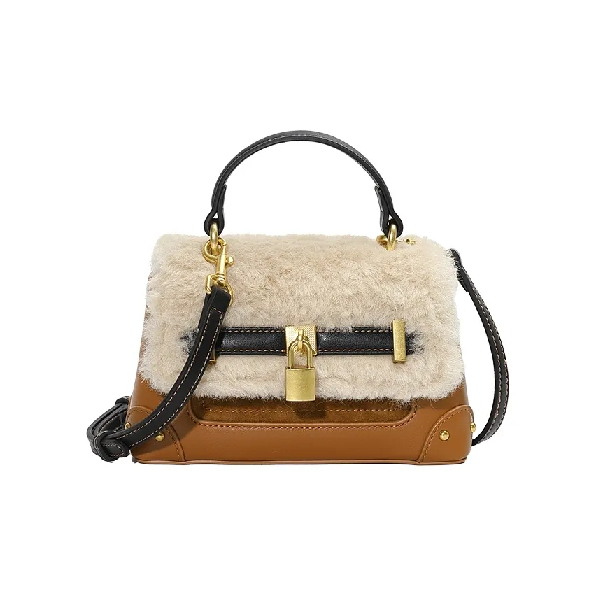 URBAN REVIVO Искусственная кожа Сумка Стандартная Женская Красно-коричневая