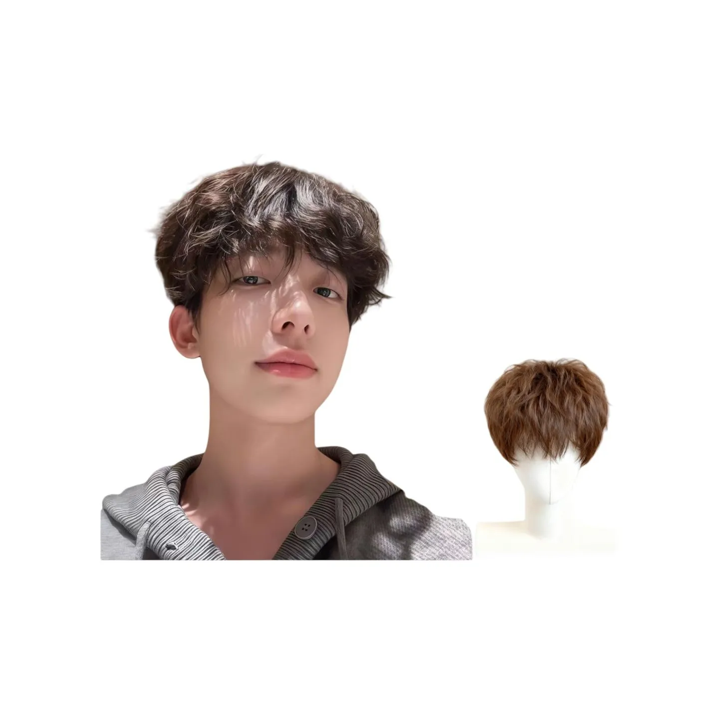 Mousse Na Leslie Короткие Парики для Мужчин FLUFFY Шерстяной Завиток Повседневный Высокий Объем Косплей Аниме