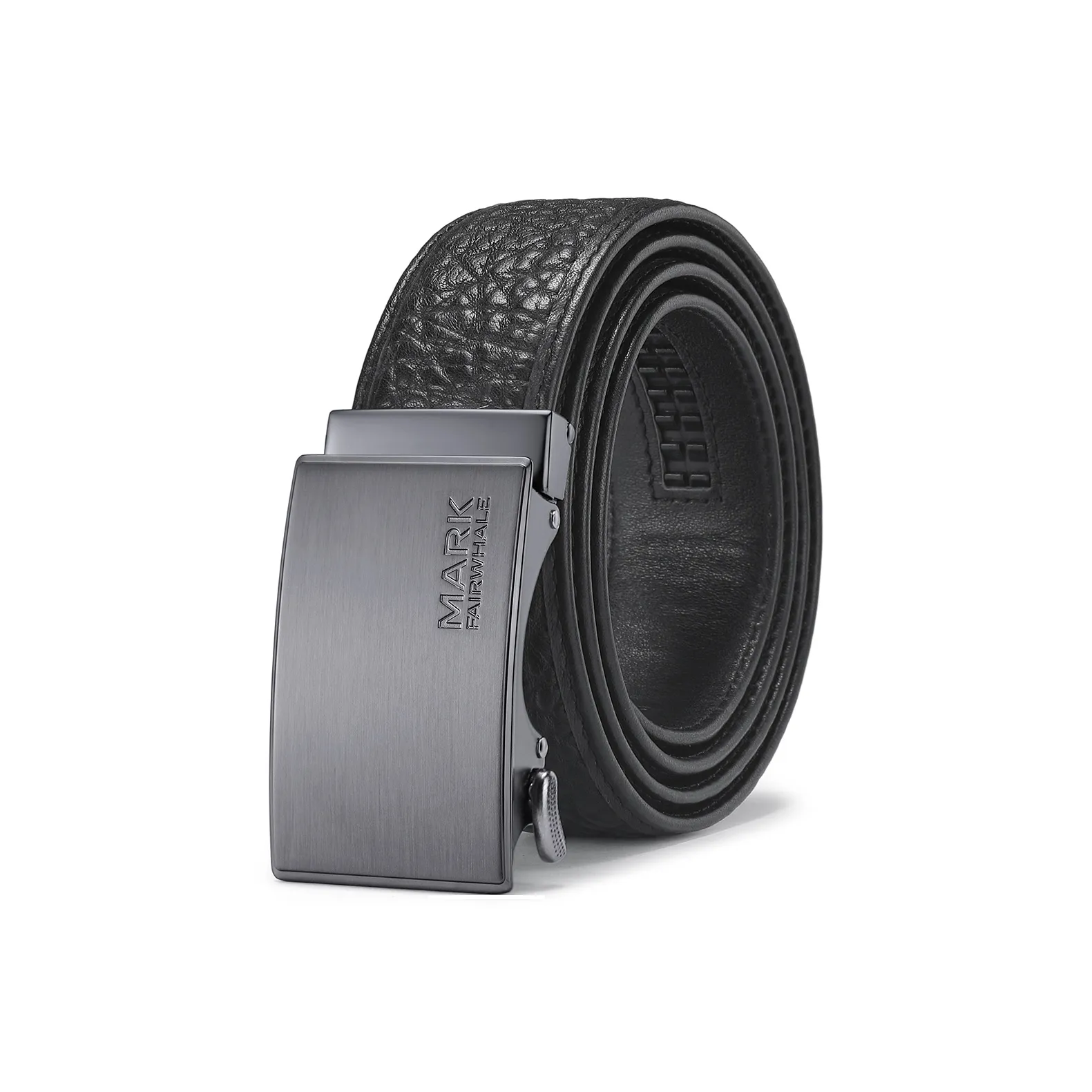 FAIRWHALE Bison Кожаные ремни Мужской Черный 3,4CM