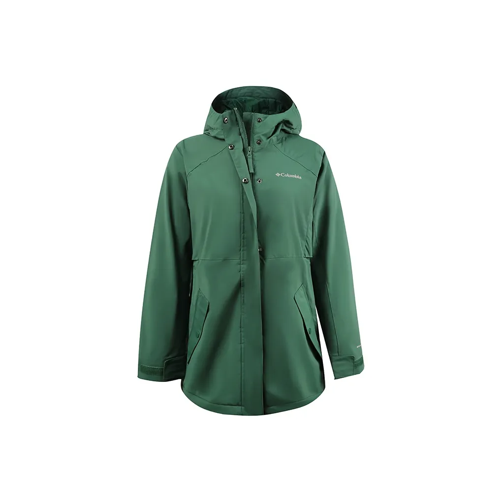 Columbia совместный бренд Термическая ветровка Женская Моховый зеленый