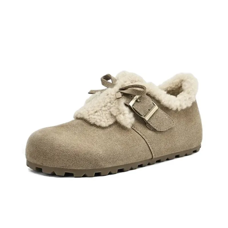 7 SEVFUN Флисовая подкладка термический милый повседневный универсальный с бантом ботинки до щиколотки (длина размер) женские