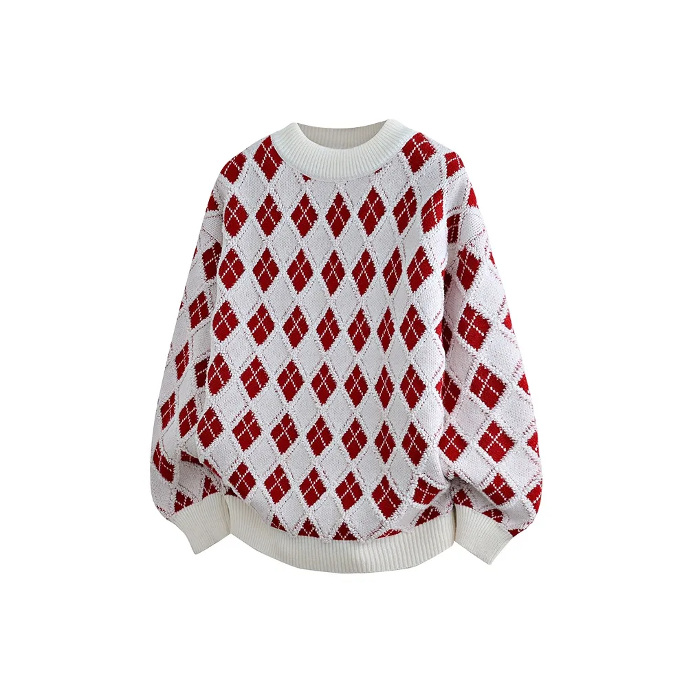 TSGM Круглый вырез Вязаная модель Свитер Унисекс