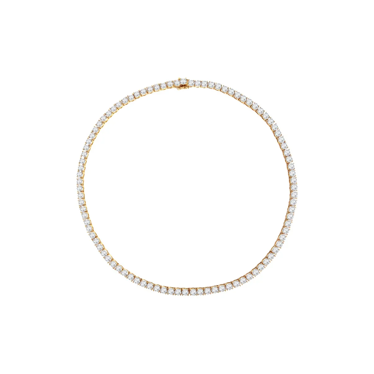 Retro Chic Ожерелье из латуни с позолотой и цирконием женское