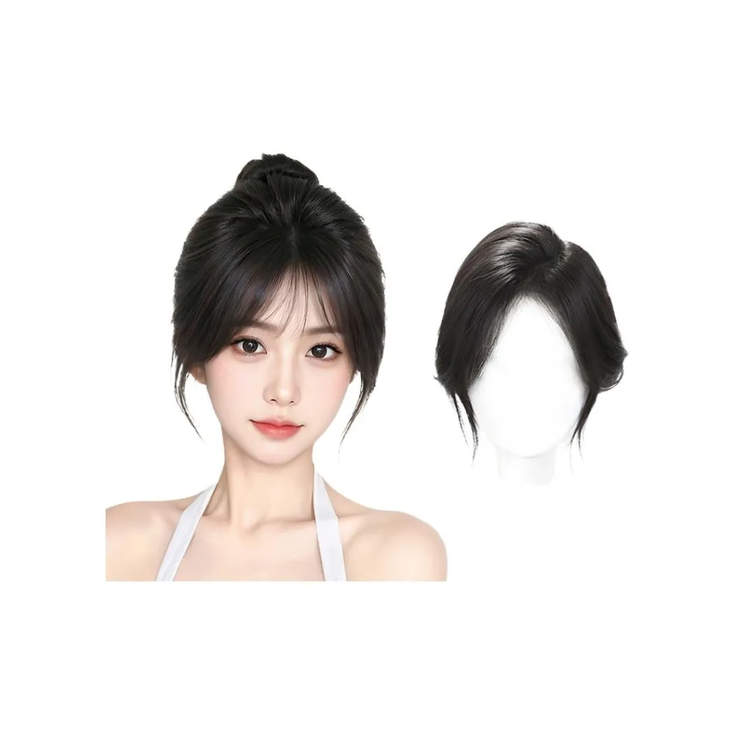 WANWANFENG Улучшенный Edge to Edge Заплатки для линии волос Женская парик Смешанный шелк Короткие прямые волосы