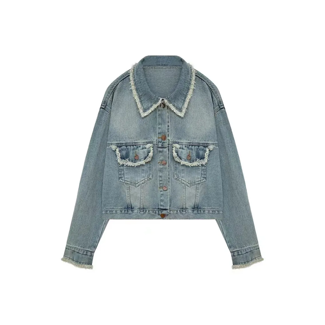 DANCANG Синий Женские Джинсовые Куртки