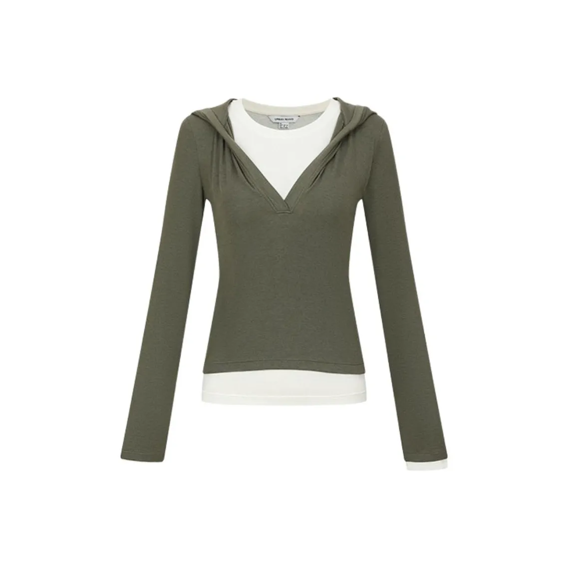 URBAN REVIVO Хаки Зеленый Женский T-Рубашки