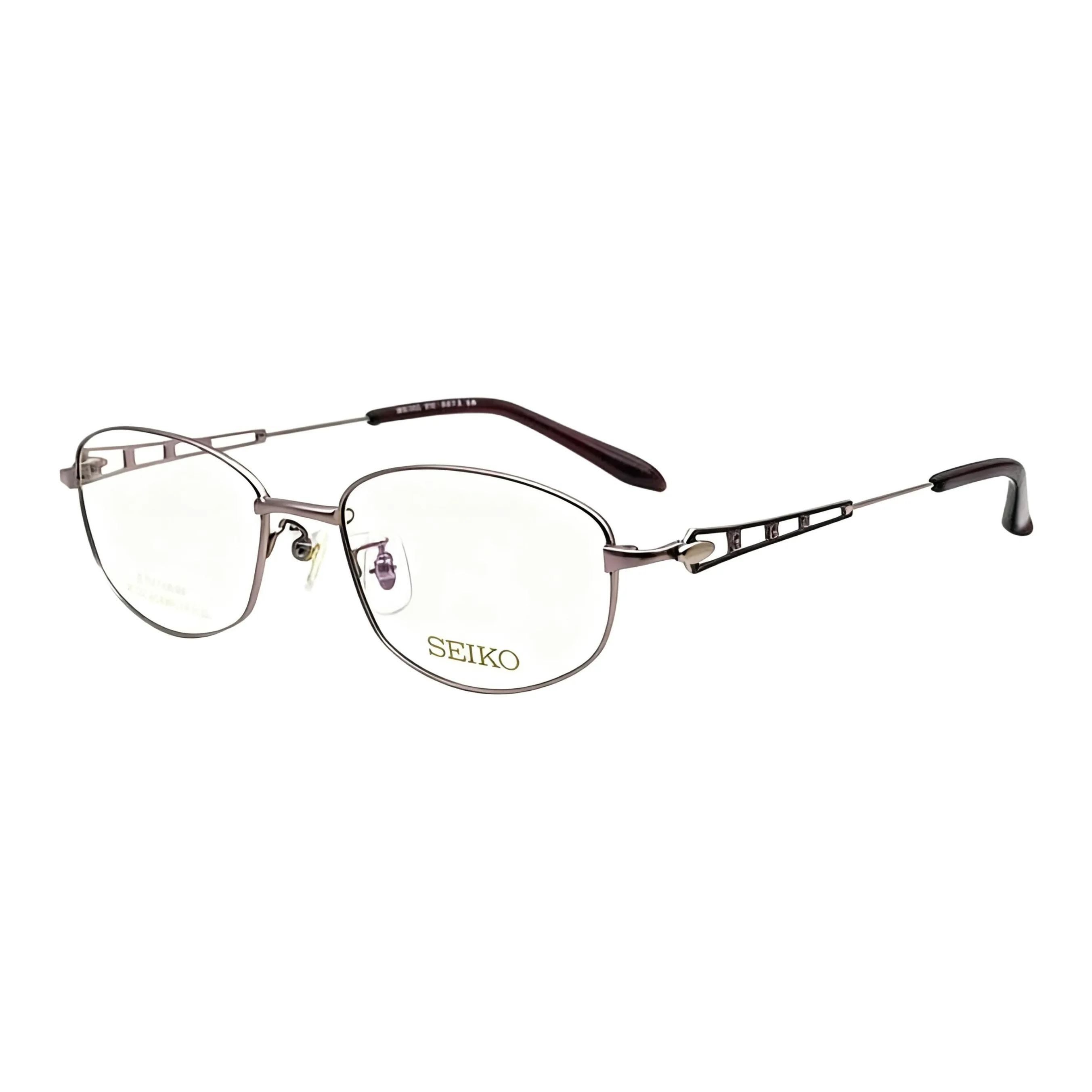 SEIKO Титан Материал Квадрат Очки с диоптриями Женские Розовый