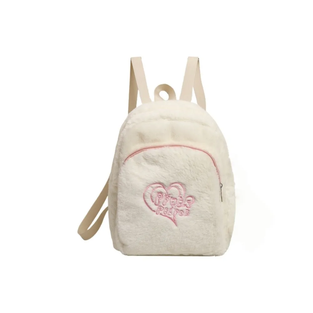 AUNG Плюшевый рюкзак стандартный женский белый черный хаки розовый