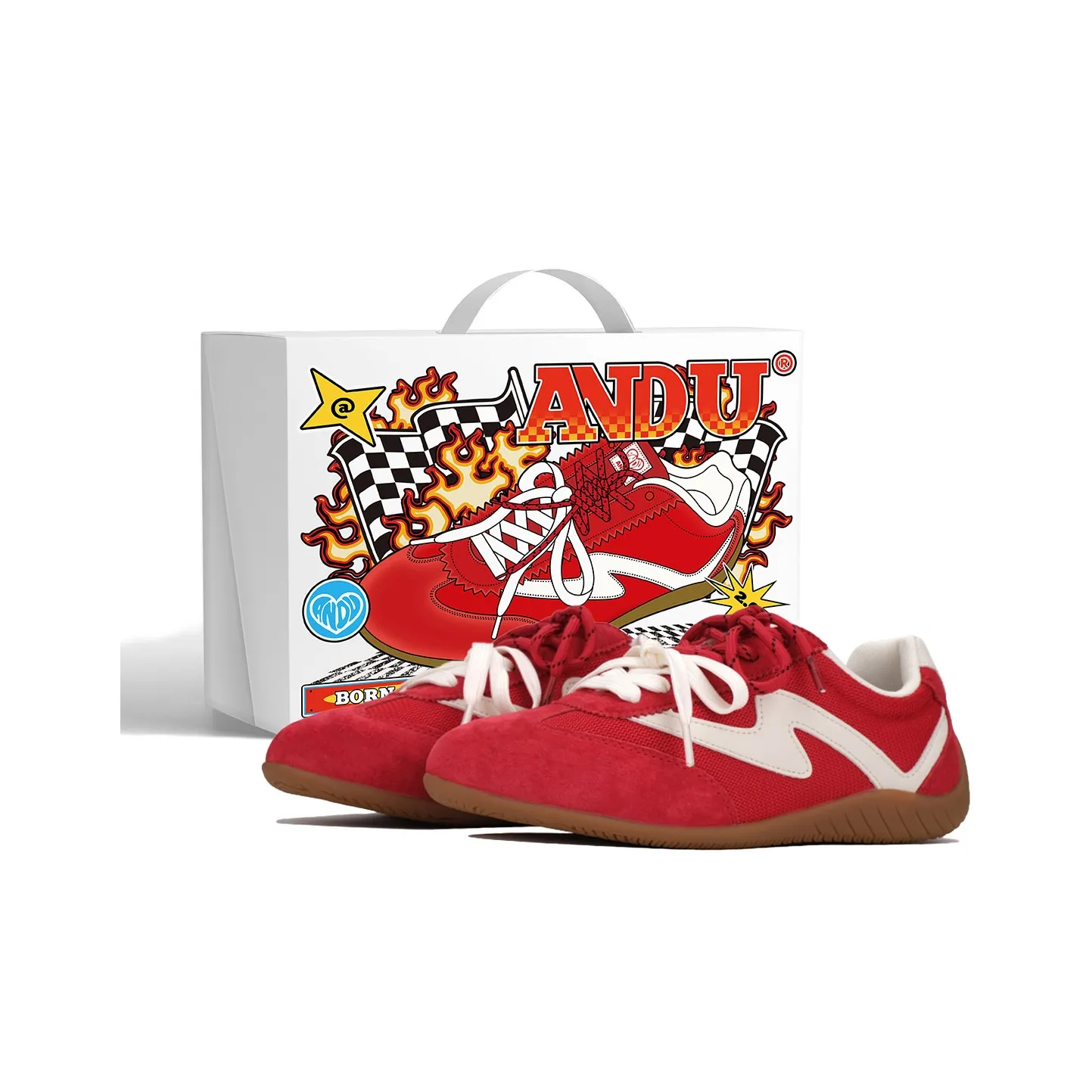 AND U Амортизация устойчивость к истиранию дышащий противоскользящий низкий топ двойной кружево вверх скейтборд унисекс