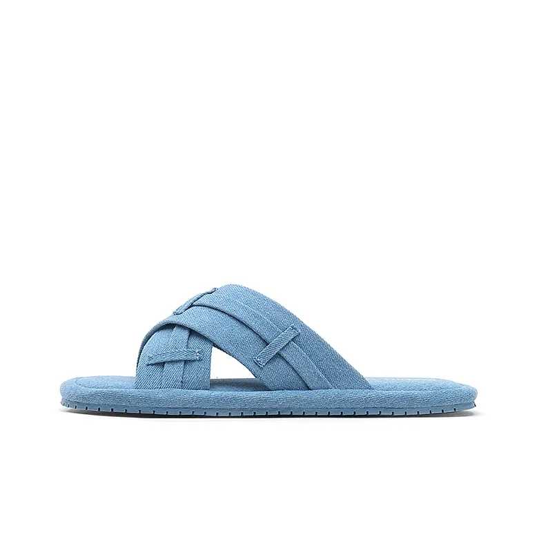 Barphil Slip Resistant Abrasion Resistant Odor Resistant Слипоны Женские Светло-Синий Деним