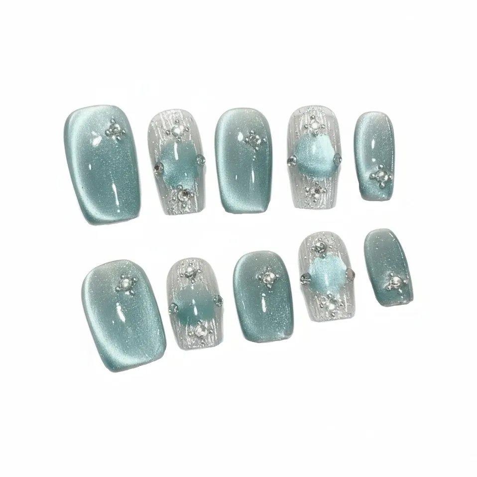 XNTX Наклейки для ногтей False Nail для искусства ногтей False Nail MID Длина Cool Color Series Телесный стиль Instagram