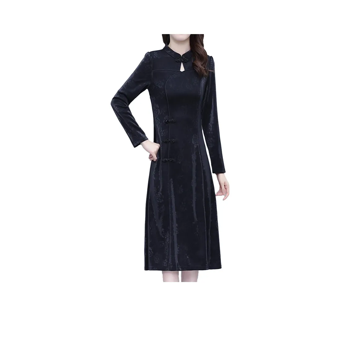 Mapping Длинное платье с длинными рукавами женское