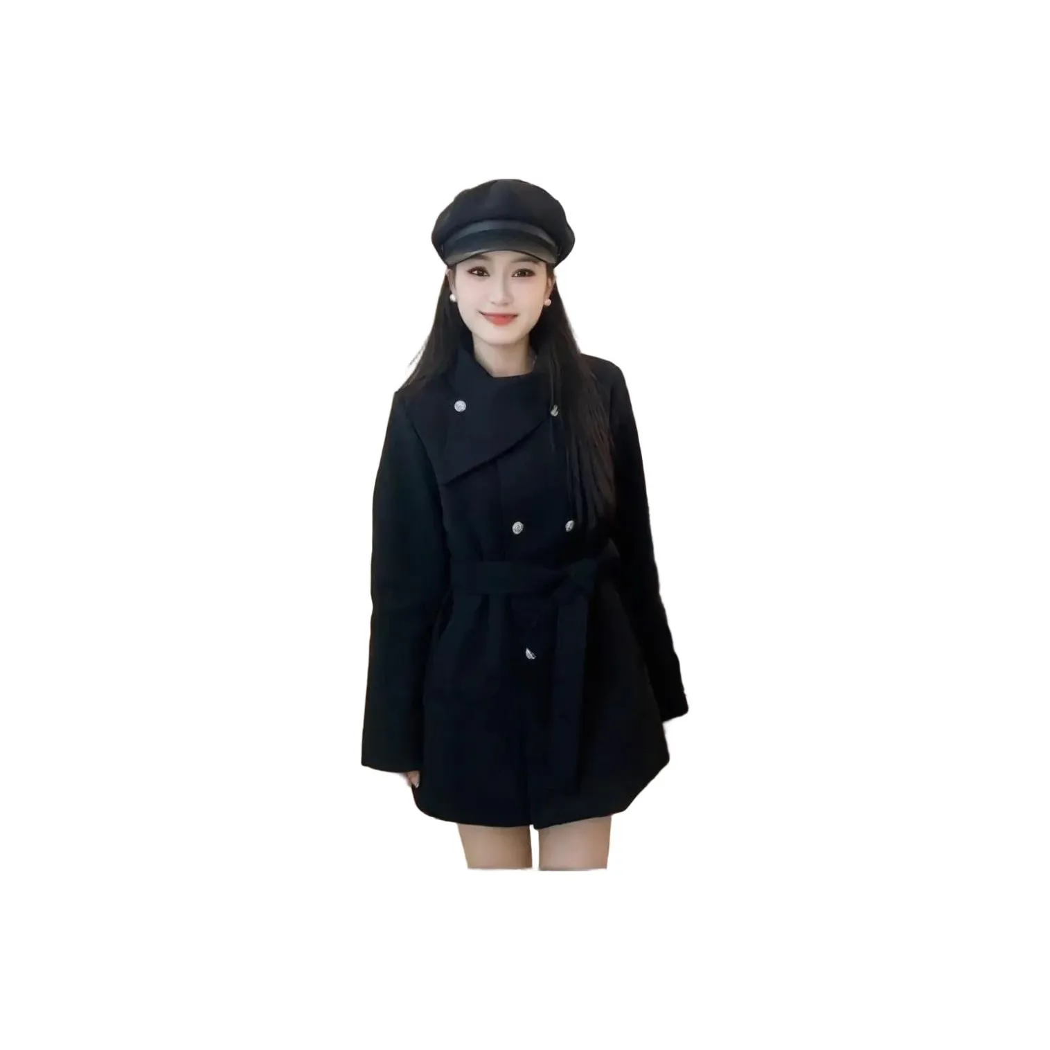 Olivia Share777 Черное Женское Пальто