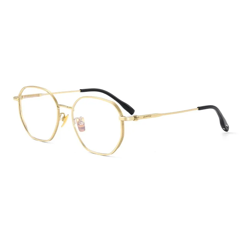 ZIPPO Чистый титан Нерегулярная форма Очки с диоптриями Женские Роскошное золото