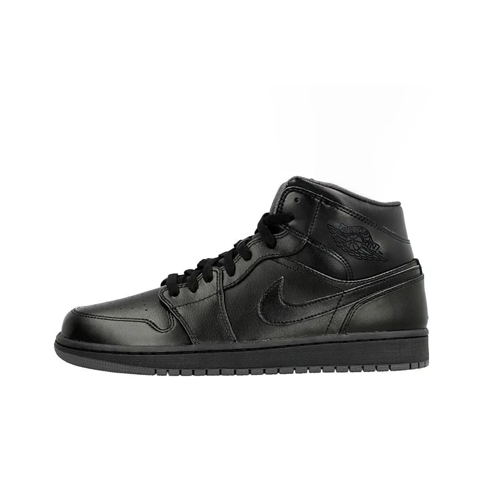 Jordan Air Jordan 1 Ретро MID Черный Нескользящий Легкий MID Топ Винтажные баскетбольные кроссовки Мужской Черный