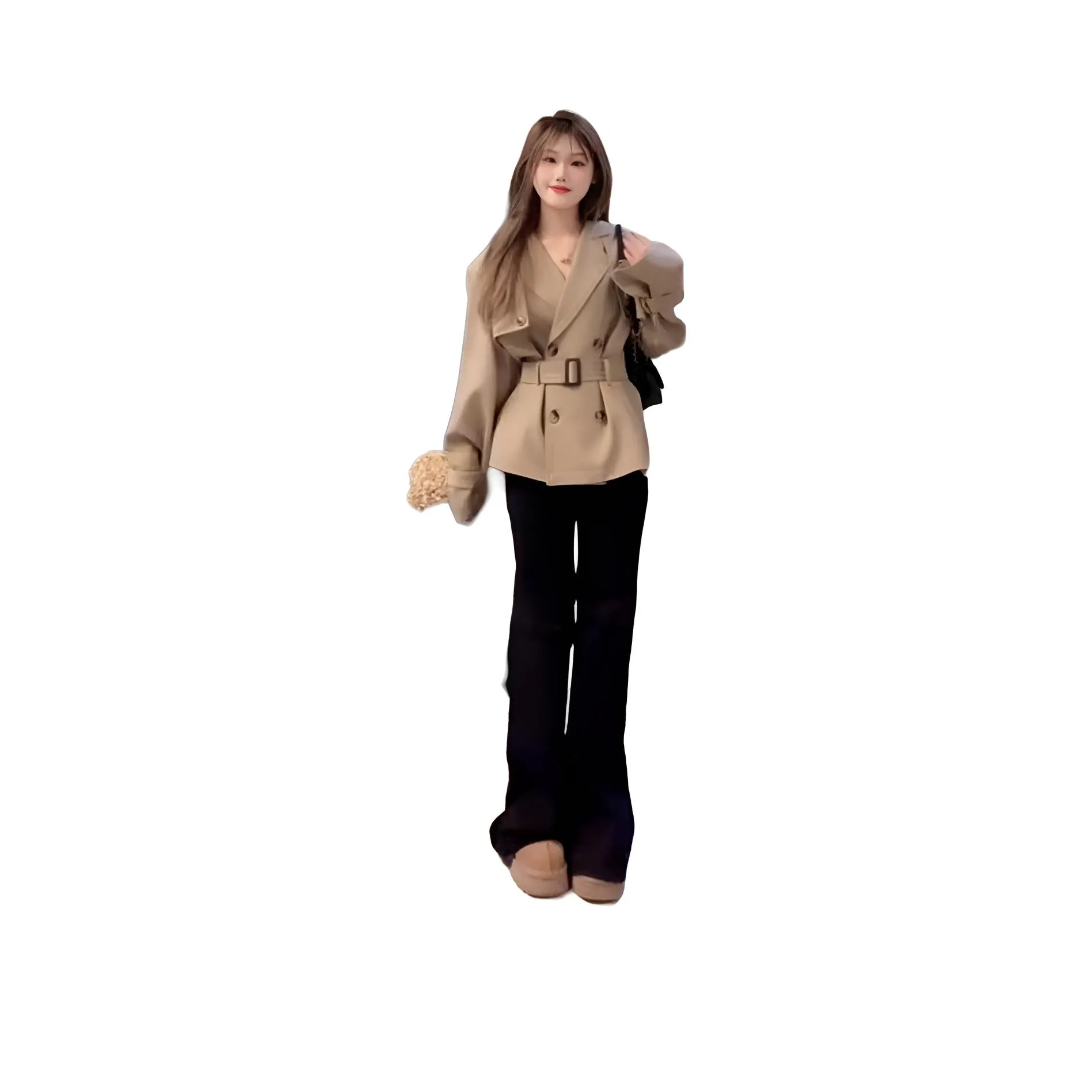 VENICEW Хаки с VN Бренд Наклейка Женские Тренч