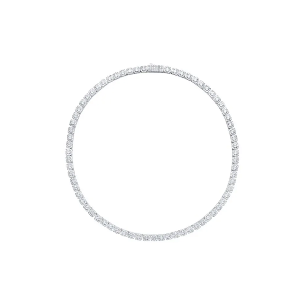 ICEGANG Белое золото с медным покрытием ожерелья унисекс