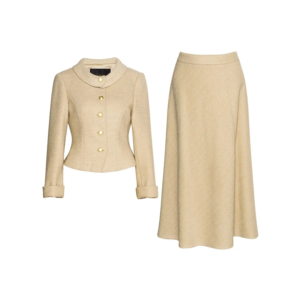 ROEYSHOUSE Светло-желтый женский комплект с юбкой