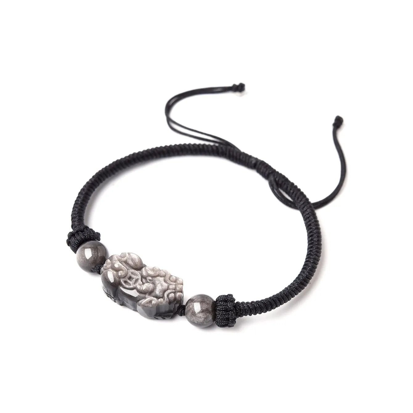 Lingfei Браслет с шнурками из клубничного кварца Унисекс