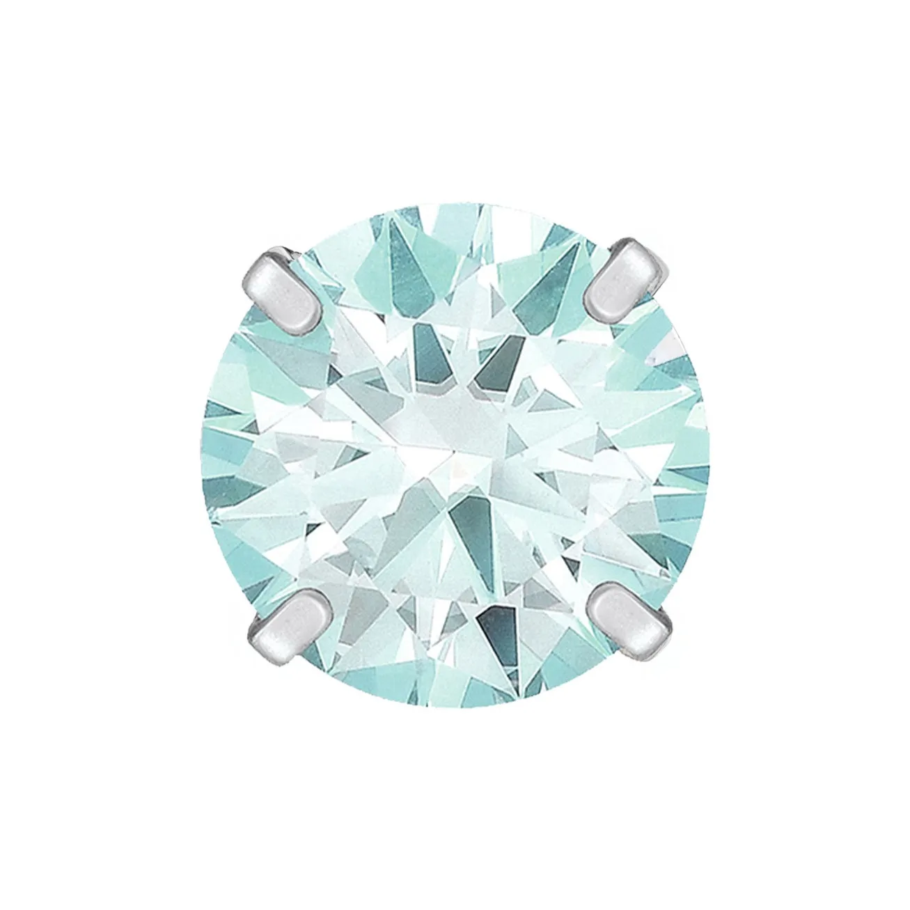 ICEGANG Муассанит F136 Титановый сплав Серьги-гвоздики Унисекс