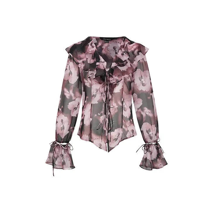 URBAN REVIVO Темно-красный Фотиния Серый Женские Рубашки