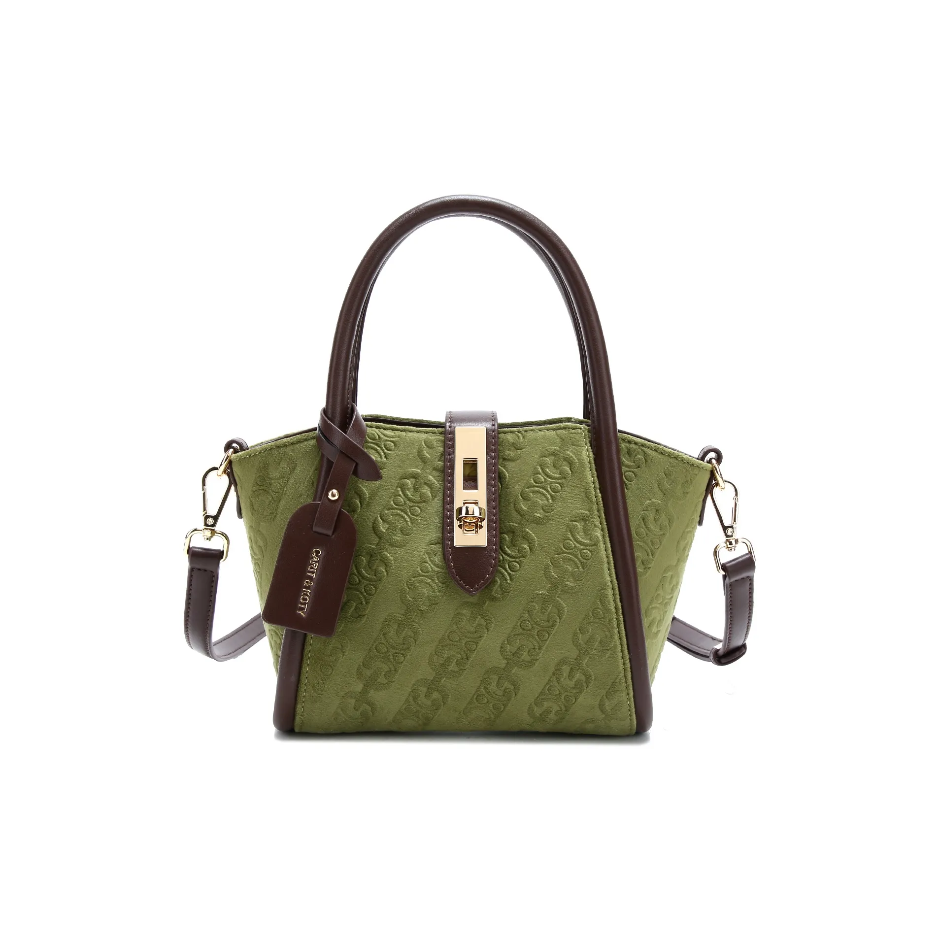 Carit Koty ПУ (полиуретан) Одно плечо Сумка Стандартная Женская Зеленая