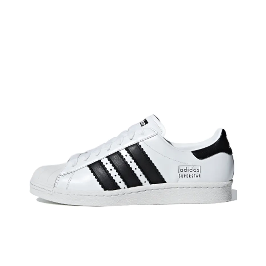 Adidas Originals Superstar Series 80s Low Топ Скейтборд Кроссовки Унисекс Белый Черный