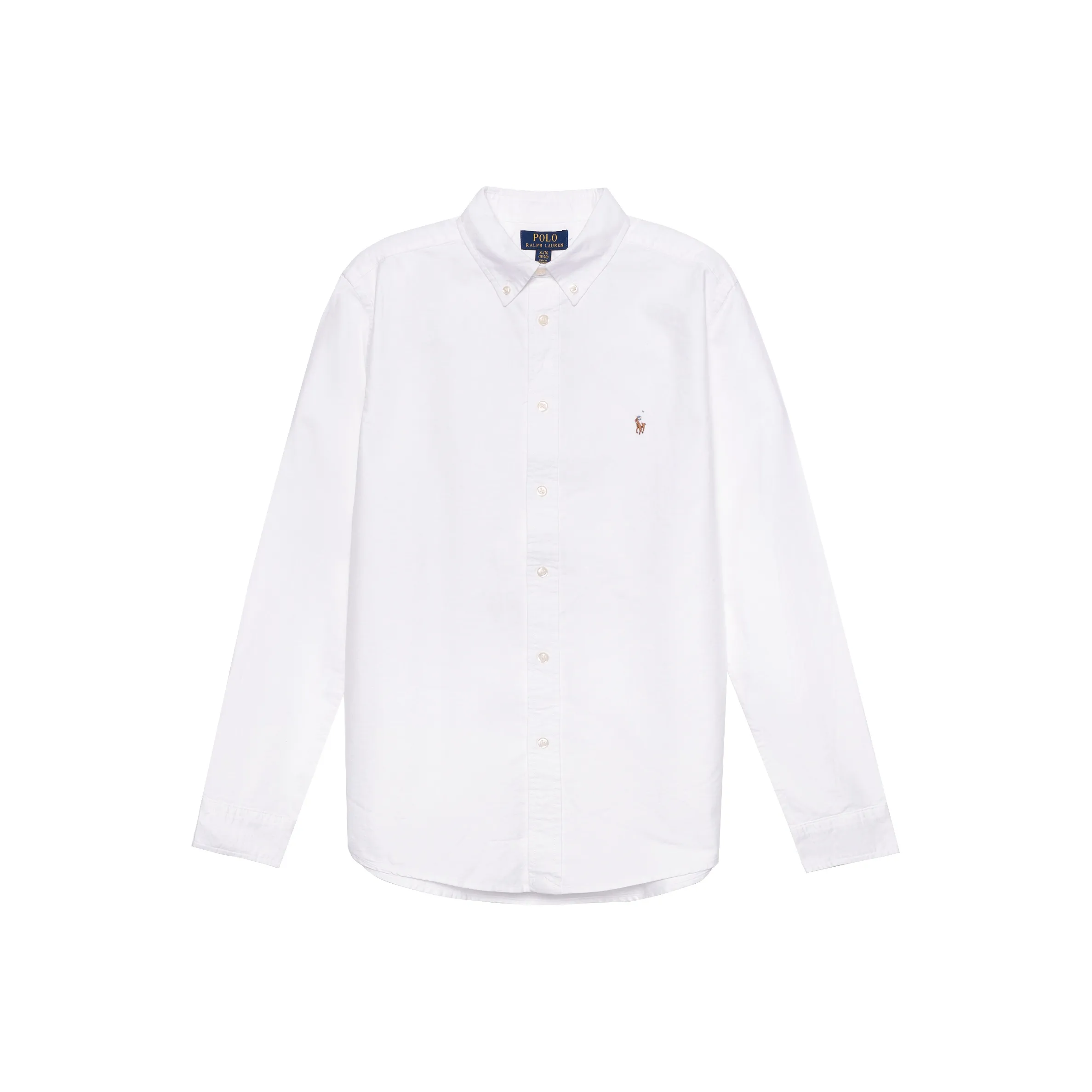 Polo Ralph Lauren Однотонная рубашка весенне-осенняя для детей белого цвета