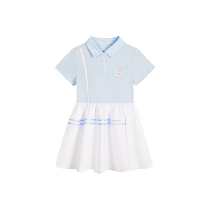 Antakids Платье Empty Зеркальный синий Чисто белый Детский