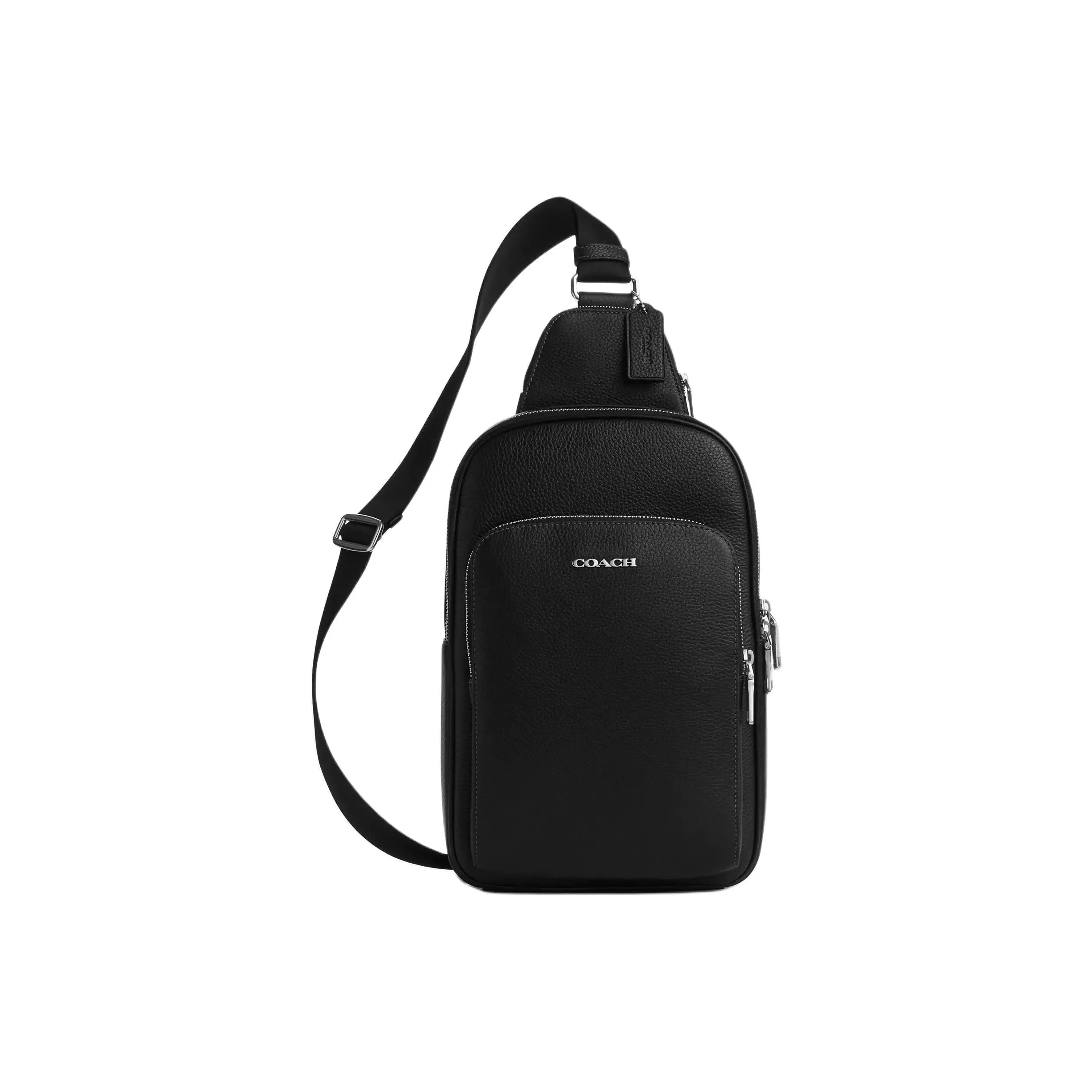 COACH ETHAN Pebble Leather Sling Bag Small Men's Black