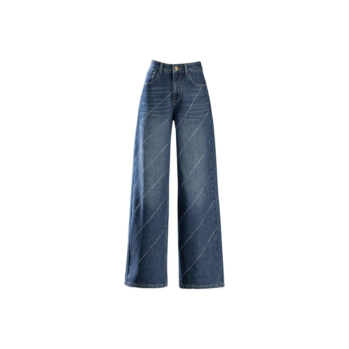 NINIUWOKU Blue Флисовые подкладочные женские джинсы