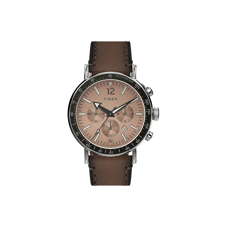 TIMEX Кварцевый механизм 43 мм розовое золото циферблат часов мужские часы