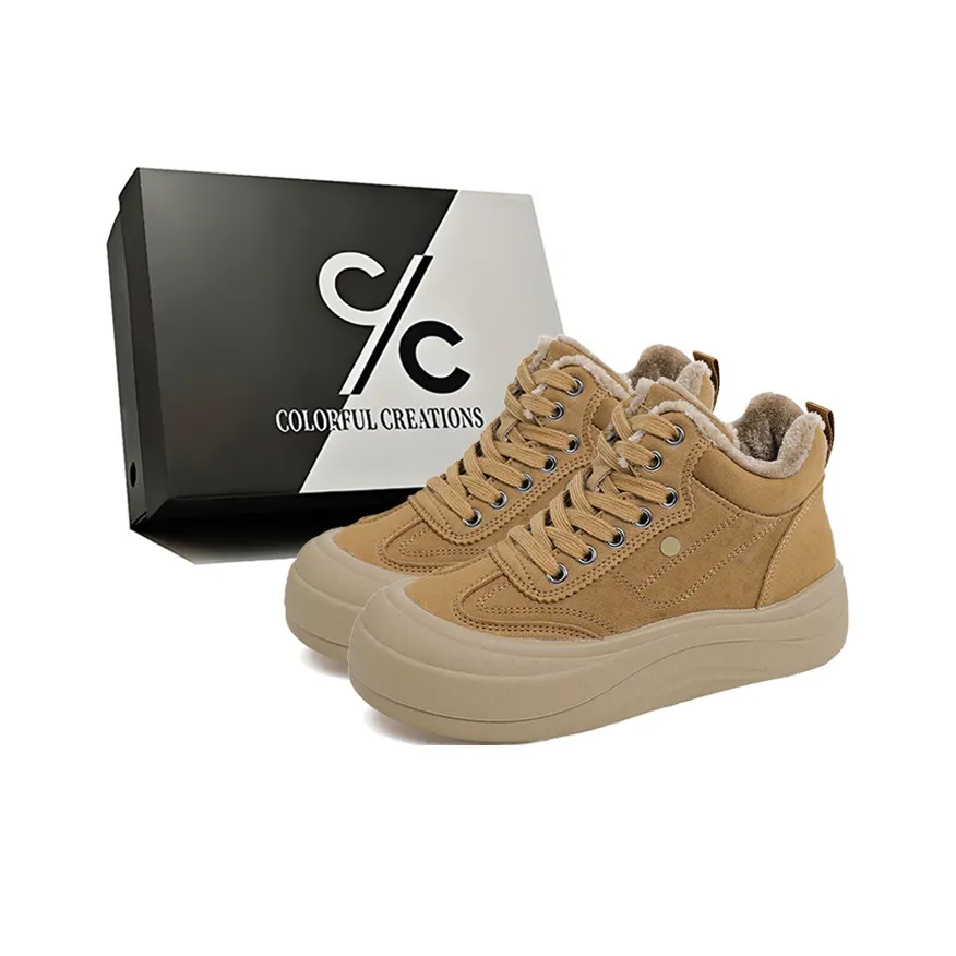 Colorful Creations Термический Увеличивающий Высоту Устойчивый к Износу Водонепроницаемый Противоскользящий Короткие Снежные Ботинки Женские