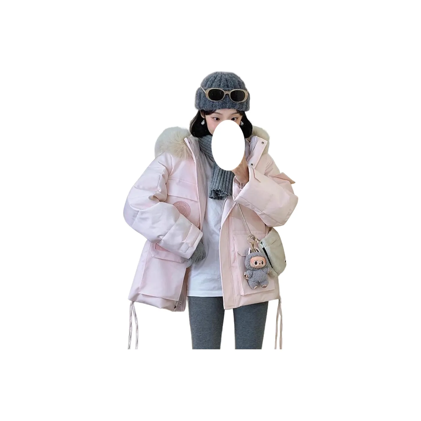 BABUGGE Розовый Женский Пуховик