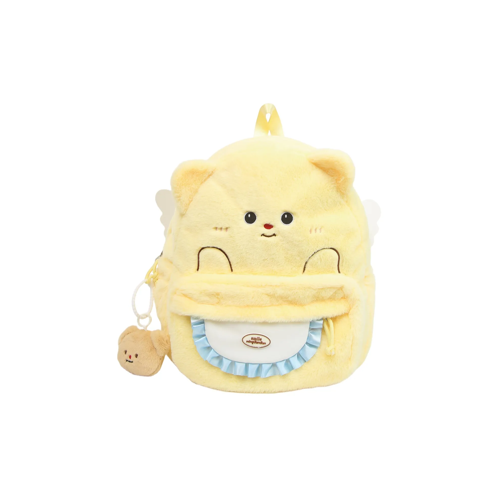 WXRX Плюшевый рюкзак женский желтый