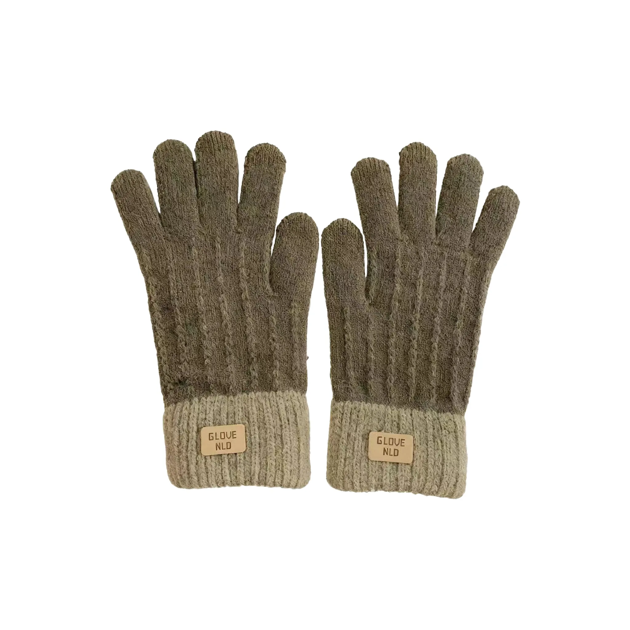 ZUOWEISHIJIA Вязаные перчатки из искусственного верблюжьего меха унисекс