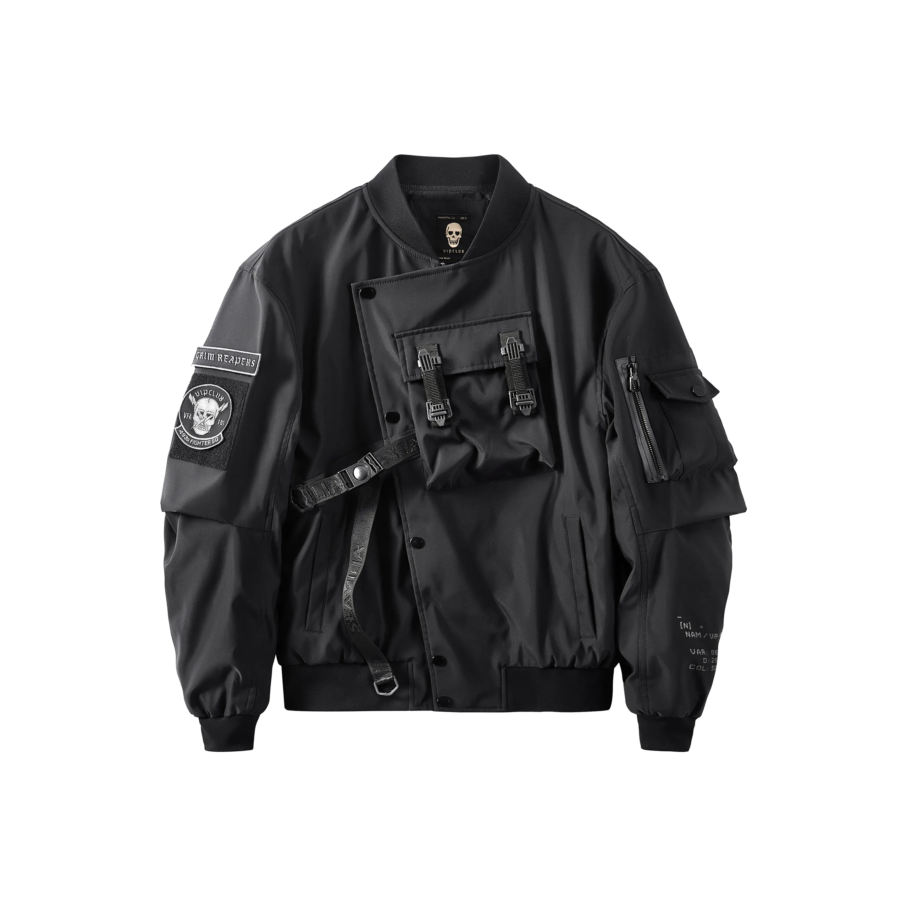 VIP Бейсбольная куртка Осенняя Мужская Черная
