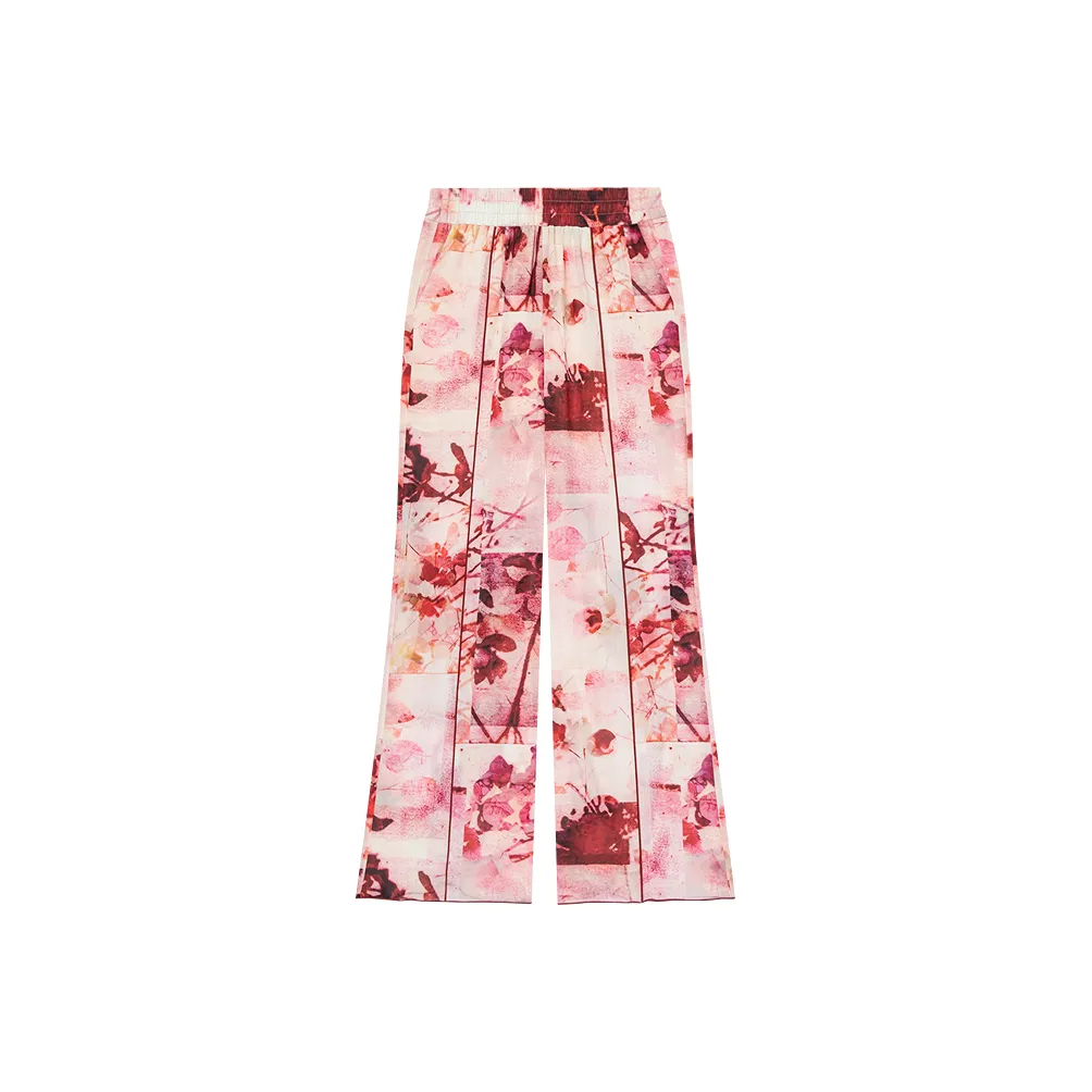 Desigual Розовые с принтом женские повседневные брюки