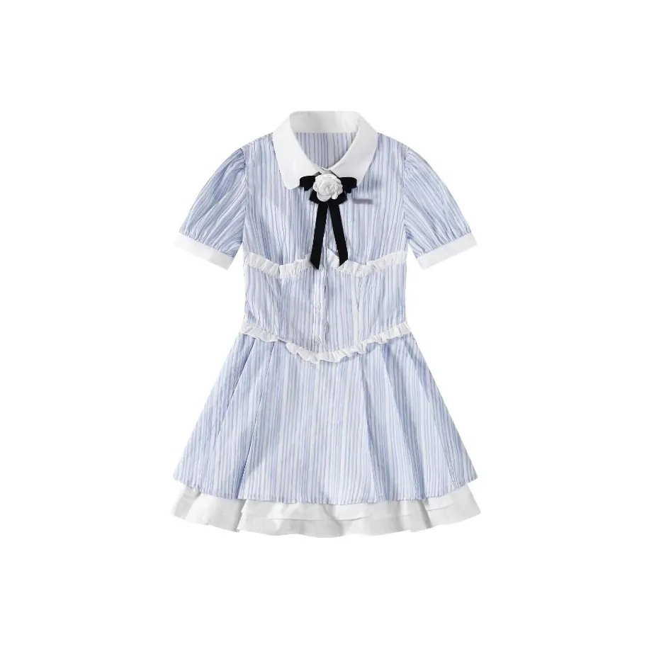 YINLEI Короткое платье с короткими рукавами женское