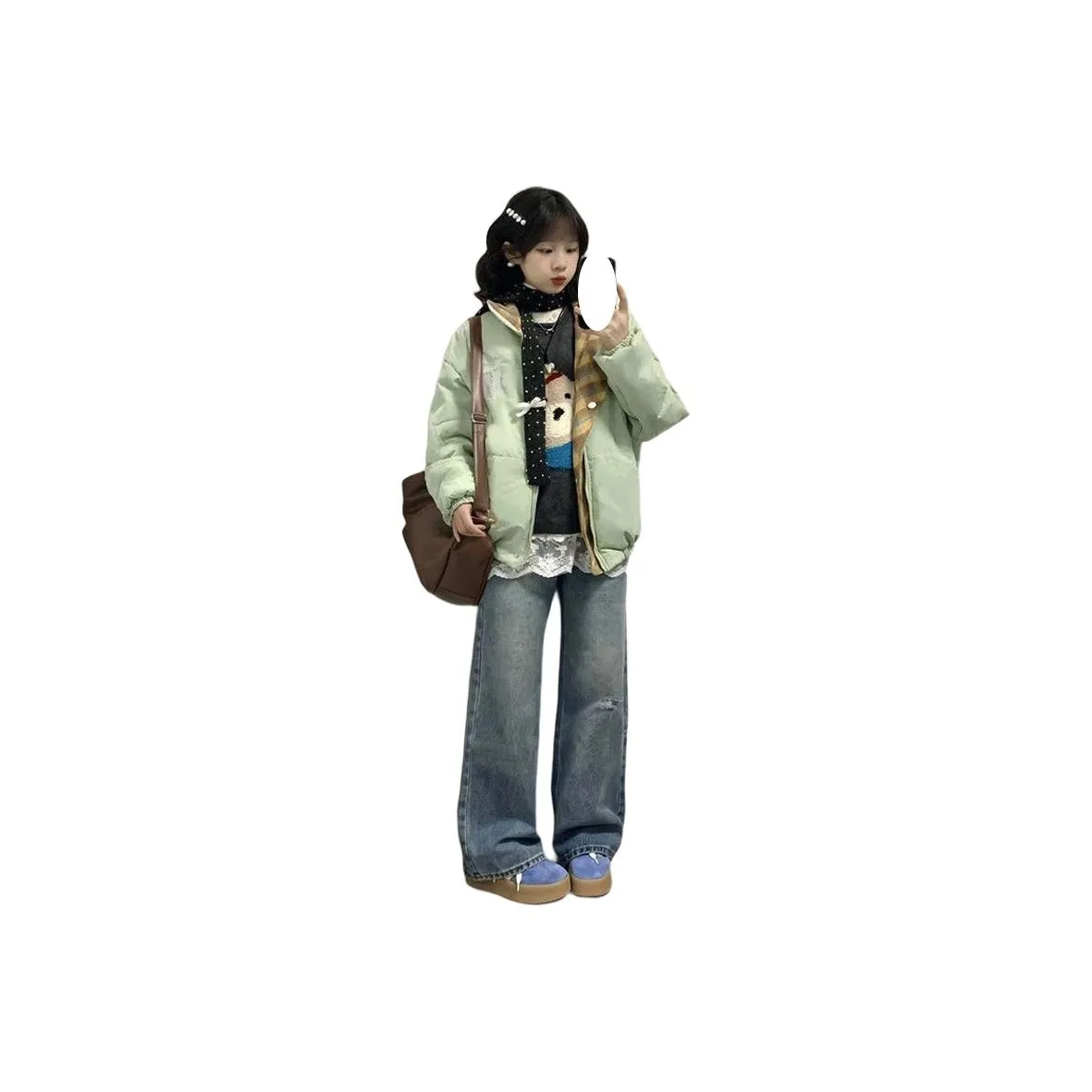 BVODE Светло-зеленый Женский пуховик