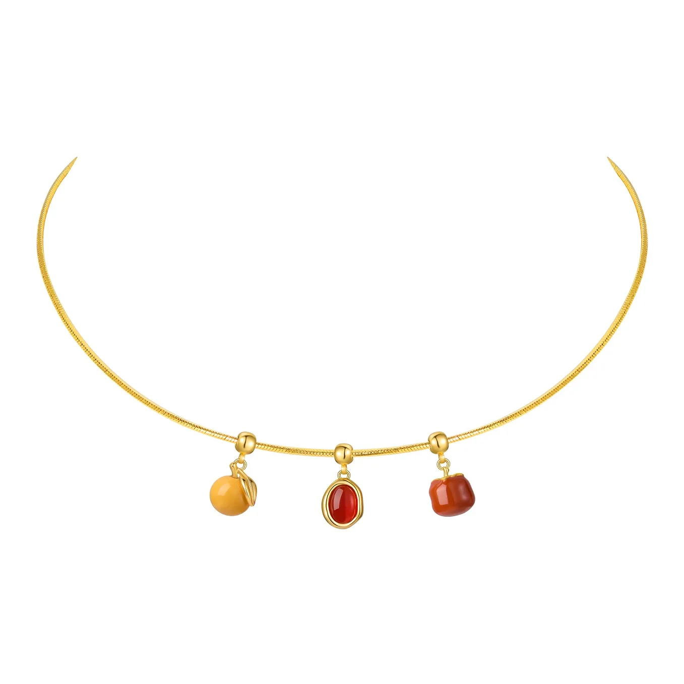 ZEGL Медное покрытие ожерелья из 14К золота женские