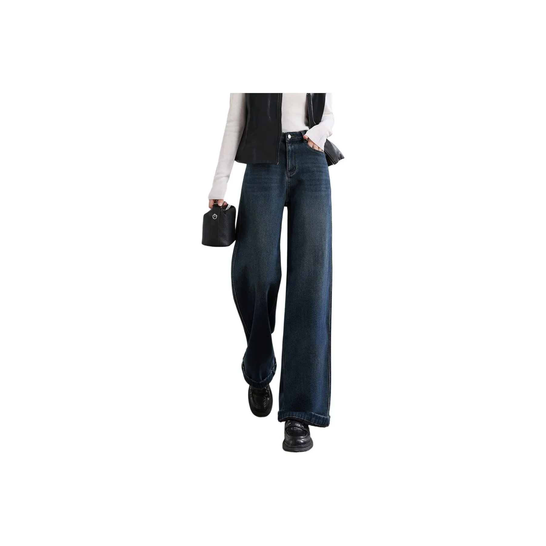 HIPPIEMISS Винтажный синий [Высокий крой длина тела 166 см и выше] Женские джинсы