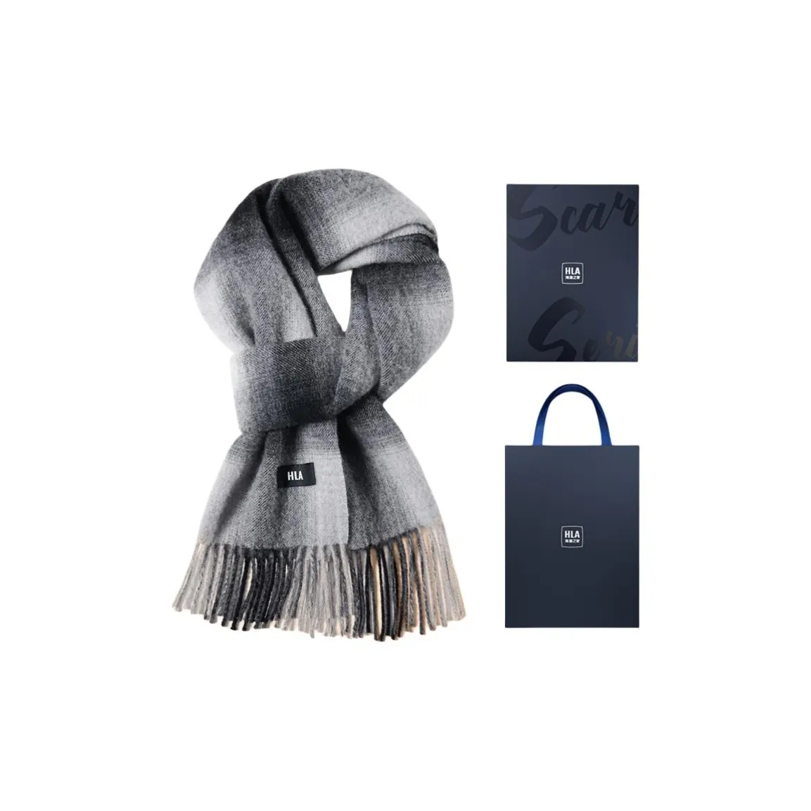 HLA Шарфы из шерсти для овец Wool Knit Мужской