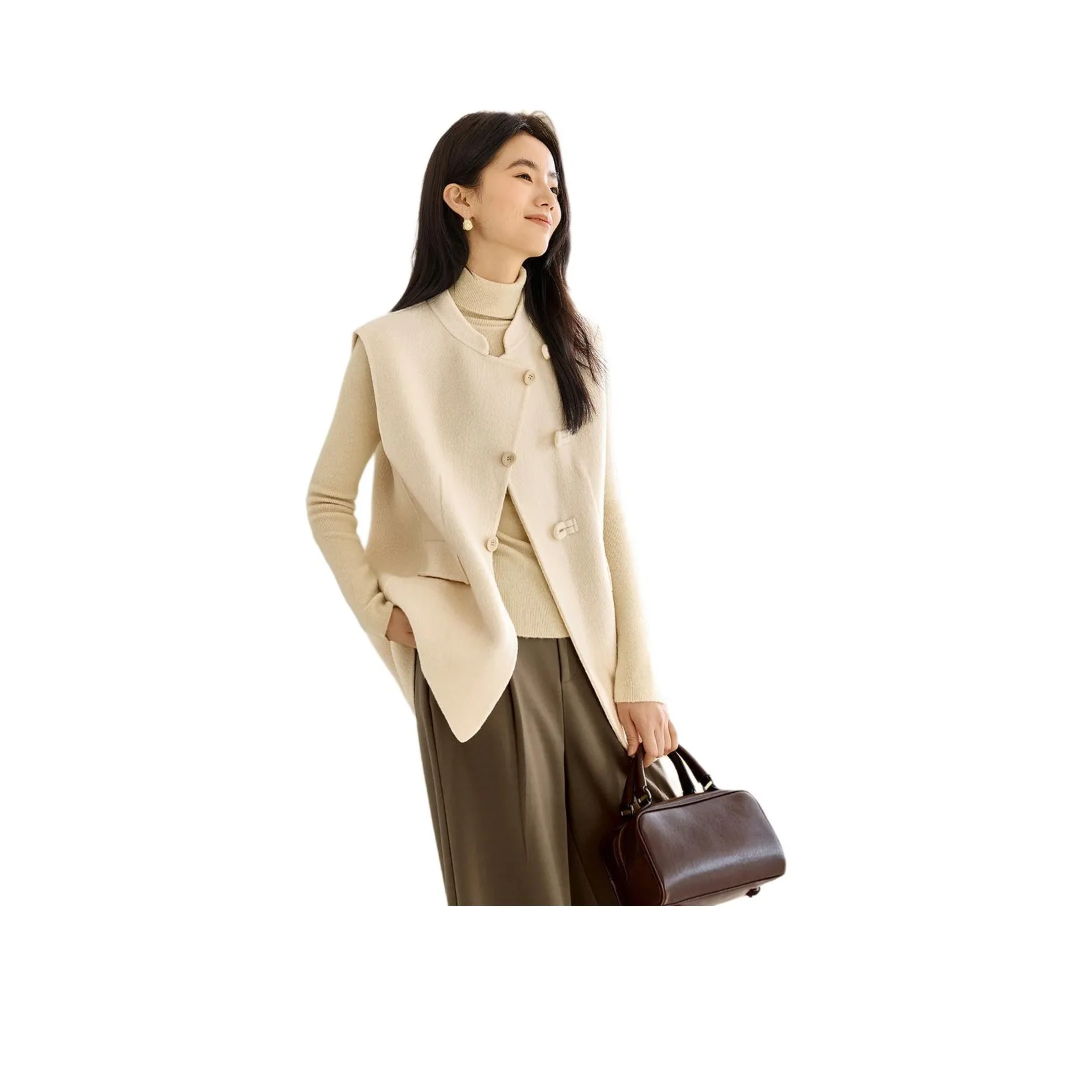 IHIMI Экрю Женское Пальто